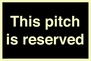 This pitch is reserved